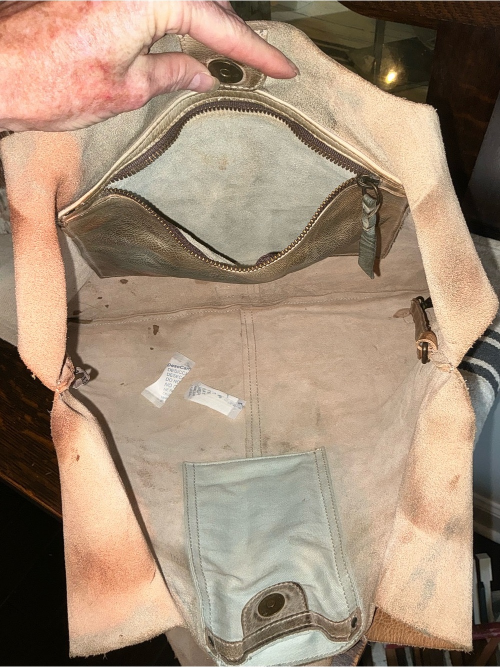 NWOT Bed Stu Leather Ariel Hobo Shoulder Bag Cool Sangria Tie Dyed Retail $249 - Picture 13 of 14